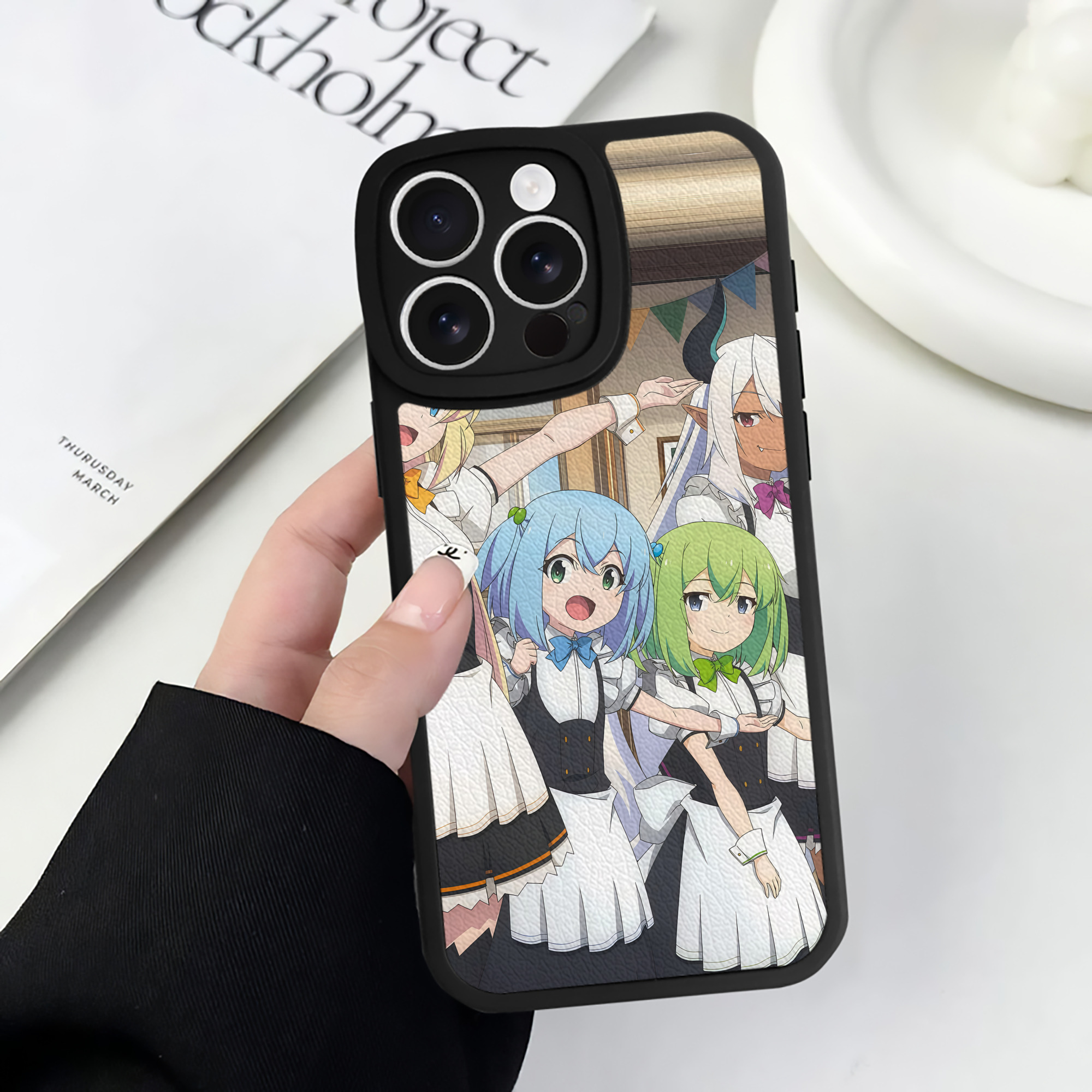 （画像用） 転スラ Regarding Reincarnated to Slime 【iPhone 16シリーズ対応】シリコンスマホケース（レザー調） 材質：シリコン